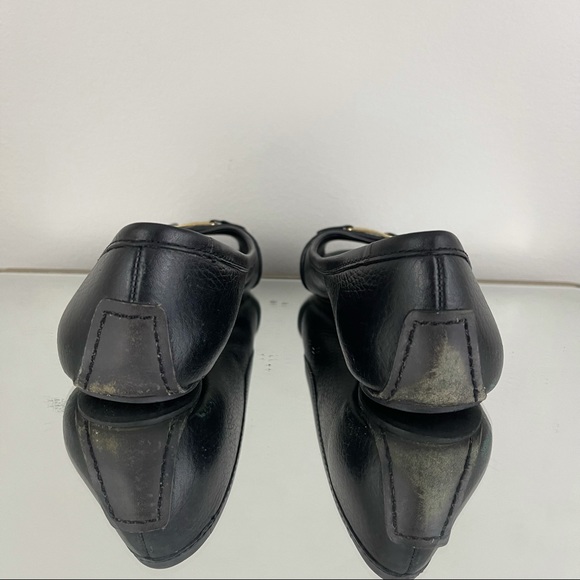TORY BURCH Black Leather Clines Peep-Toe Ballerina Flats - Picture 4 of 11